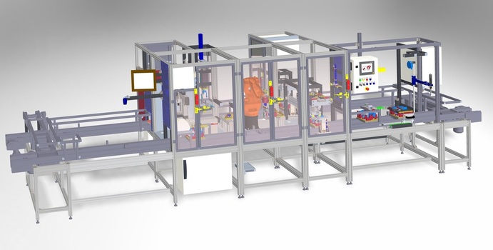 Základem montážní linky je transferový systém Bosch TS2, který je modulárně sestaven z jednotlivých pracovních stanic, podélných dopravních drah s příčnými přejezdy.
Jednotlivé pracovní stanice jsou osazeny zvedacími jednotkami a stopery. Součástí dopravního systému 
jsou jednotlivé pracovní stanice. Transferový dopravní systém je osazen RFID systémem.

